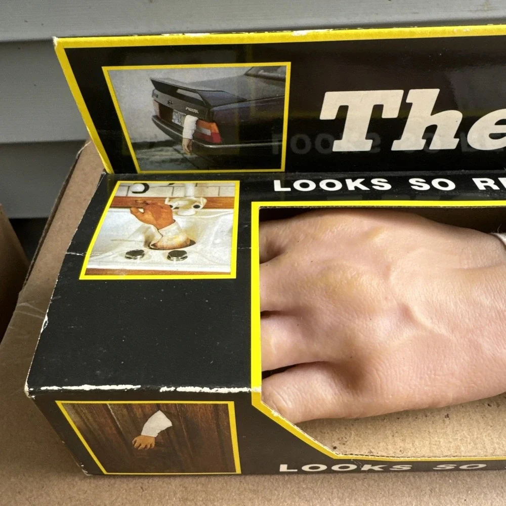 ORIGINAL The Arm Fake Gag Gift Prop Human Hand for Car Trunk Door w/Box 1980s